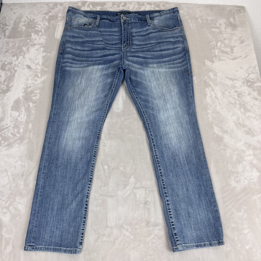 Buckle BKE Jeans Mens 38x30 Blue Denim Jake Straight Whisker Western Grunge